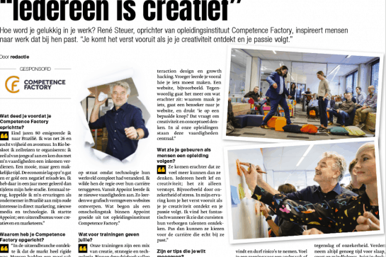 "Iedereen is creatief" - interview met CEO René Steuer in Metro